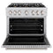 36 In. 5.2 Cu. Ft. Classic Gas Range With Convection Gas Oven In Stainless Steel With 6 Brass Burners