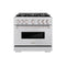 36 In. 5.2 Cu. Ft. Classic Gas Range With Convection Gas Oven In Stainless Steel With 6 Brass Burners