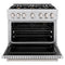 36 In. 5.2 Cu. Ft. Classic Gas Range With Convection Gas Oven In Stainless Steel With 6 Brass Burners