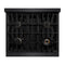 Autograph Edition 30 In. 4.2 Cu. Ft. Classic Gas Range With 4 Burner Cooktop And Convection Gas Oven In Black Stainless Steel And Champagne Bronze Accents