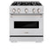 30 In. 4.2 Cu. Ft. Classic Gas Range With 4 Burner Cooktop And Convection Gas Oven In Satin Stainless Steel