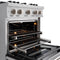 30 In. 4.2 Cu. Ft. Classic Gas Range With 4 Burner Cooktop And Convection Gas Oven In Satin Stainless Steel