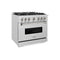 36 In. 5.2 Cu. Ft. Classic Gas Range With 6 Burner Cooktop And Convection Gas Oven In Satin Stainless Steel