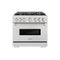 36 In. 5.2 Cu. Ft. Classic Gas Range With 6 Burner Cooktop And Convection Gas Oven In Satin Stainless Steel