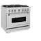 36 In. 5.2 Cu. Ft. Classic Gas Range With 6 Burner Cooktop And Convection Gas Oven In Satin Stainless Steel