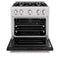 30 In. 4.2 Cu. Ft. Classic Gas Range With 4 Burner Cooktop And Convection Gas Oven In Satin Stainless Steel With Black Matte Door