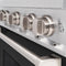 30 In. 4.2 Cu. Ft. Classic Gas Range With 4 Burner Cooktop And Convection Gas Oven In Satin Stainless Steel With Black Matte Door