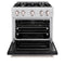 30 In. 4.2 Cu. Ft. Classic Gas Range With 4 Burner Cooktop And Convection Gas Oven In Satin Stainless Steel With Black Matte Door
