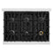 36 In. 5.2 Cu. Ft. Classic Gas Range With 6 Burner Cooktop And Convection Gas Oven In Satin Stainless Steel With Black Matte Door
