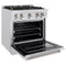 30 In. 4.2 Cu. Ft. Classic Gas Range With Convection Gas Oven In Satin Stainless Steel With 4 Brass Burners