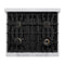 30 In. 4.2 Cu. Ft. Classic Gas Range With Convection Gas Oven In Satin Stainless Steel With 4 Brass Burners