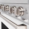30 In. 4.2 Cu. Ft. Classic Gas Range With 4 Burner Cooktop And Convection Gas Oven In Satin Stainless Steel With White Matte Door