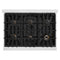 Autograph Edition 36 In. 5.2 Cu. Ft. Classic Gas Range With 6 Burner Cooktop And Convection Gas Oven In Satin Stainless Steel And Champagne Bronze Accents