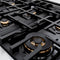 Autograph Edition 36 In. 5.2 Cu. Ft. Classic Gas Range With 6 Burner Cooktop And Convection Gas Oven In Satin Stainless Steel With Black Matte Door And Polished Gold Accents