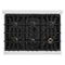 Autograph Edition 36 In. 5.2 Cu. Ft. Classic Gas Range With 6 Burner Cooktop And Convection Gas Oven In Satin Stainless Steel With Black Matte Door And Polished Gold Accents