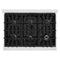 Autograph Edition 36 In. 5.2 Cu. Ft. Classic Gas Range With 6 Burner Cooktop And Convection Gas Oven In Satin Stainless Steel With Black Matte Door And Polished Gold Accents