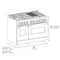 Autograph Edition 48 In. 6.7 Cu. Ft. Classic Double Oven Gas Range With 8 Burner Cooktop In Satin Stainless Steel With Black Matte Doors And Polished Gold Accents