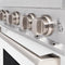 30 In. 4.2 Cu. Ft. Classic Gas Range With 4 Burner Cooktop And Convection Gas Oven In Stainless Steel With White Matte Door