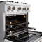 30 In. 4.2 Cu. Ft. Classic Gas Range With 4 Burner Cooktop And Convection Gas Oven In Stainless Steel With White Matte Door