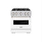 30 In. 4.2 Cu. Ft. Classic Gas Range With 4 Burner Cooktop And Convection Gas Oven In Stainless Steel With White Matte Door