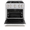 30 In. 4.2 Cu. Ft. Classic Gas Range With 4 Burner Cooktop And Convection Gas Oven In Stainless Steel With White Matte Door
