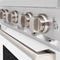 30 In. 4.2 Cu. Ft. Classic Gas Range With 4 Burner Cooktop And Convection Gas Oven In Stainless Steel With White Matte Door