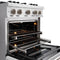 30 In. 4.2 Cu. Ft. Classic Gas Range With 4 Burner Cooktop And Convection Gas Oven In Stainless Steel With White Matte Door