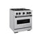 Autograph Edition 30 In. 4.2 Cu. Ft. Classic Gas Range With 4 Burner Cooktop And Convection Gas Oven In Stainless Steel And Matte Black Accents