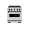 Autograph Edition 30 In. 4.2 Cu. Ft. Classic Gas Range With 4 Burner Cooktop And Convection Gas Oven In Stainless Steel And Matte Black Accents