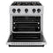 Autograph Edition 30 In. 4.2 Cu. Ft. Classic Gas Range With 4 Burner Cooktop And Convection Gas Oven In Stainless Steel And Matte Black Accents
