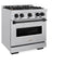 Autograph Edition 30 In. 4.2 Cu. Ft. Classic Gas Range With 4 Burner Cooktop And Convection Gas Oven In Stainless Steel And Matte Black Accents