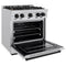 Autograph Edition 30 In. 4.2 Cu. Ft. Classic Gas Range With 4 Burner Cooktop And Convection Gas Oven In Stainless Steel And Matte Black Accents