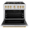 Autograph Edition 36 In. 5.2 Cu. Ft. Classic Gas Range With 6 Burner Cooktop And Convection Gas Oven In Stainless Steel And Polished Gold Accents