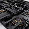 Autograph Edition 48 In. 6.7 Cu. Ft. Classic Double Oven Gas Range With 8 Burner Cooktop In Stainless Steel With Black Matte Doors And Champagne Bronze Accents