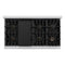 Autograph Edition 48 In. 6.7 Cu. Ft. Classic Double Oven Gas Range With 8 Burner Cooktop In Stainless Steel With Black Matte Doors And Polished Gold Accents