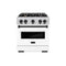 Autograph Edition 30 In. 4.2 Cu. Ft. Classic Gas Range With 4 Burner Cooktop And Convection Gas Oven In Stainless Steel With White Matte Door And Matte Black Accents
