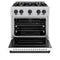 Autograph Edition 30 In. 4.2 Cu. Ft. Classic Gas Range With 4 Burner Cooktop And Convection Gas Oven In Stainless Steel With White Matte Door And Matte Black Accents