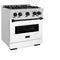 Autograph Edition 30 In. 4.2 Cu. Ft. Classic Gas Range With 4 Burner Cooktop And Convection Gas Oven In Stainless Steel With White Matte Door And Matte Black Accents