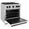Autograph Edition 30 In. 4.2 Cu. Ft. Classic Gas Range With 4 Burner Cooktop And Convection Gas Oven In Stainless Steel With White Matte Door And Matte Black Accents