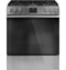 30" Smart Slide-in, Front-control, Gas Range With Convection Oven In Platinum Glass