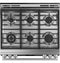 30" Smart Slide-in, Front-control, Gas Range With Convection Oven In Platinum Glass
