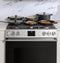 30" Smart Slide-in, Front-control, Gas Range With Convection Oven In Platinum Glass