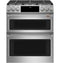 Café 30" Smart Slide-in, Front-control, Gas Double-oven Range With Convection