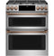 Café 30" Smart Slide-in, Front-control, Gas Double-oven Range With Convection