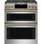 Café 30" Smart Slide-in, Front-control, Gas Double-oven Range With Convection