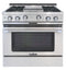 36″ Grand Chef Range 2 Open Burners / Griddle / 2 Open Burners LP