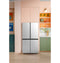 Energy Star® 22.9 Cu. Ft. Smart Counter-depth Quad-door Refrigerator In Platinum Glass With Dual-dispense Autofill Pitcher