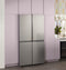 Energy Star® 22.9 Cu. Ft. Smart Counter-depth Quad-door Refrigerator In Platinum Glass With Dual-dispense Autofill Pitcher