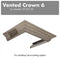 Vented Crown Molding Profile 6 For Wall Mount Range Hood