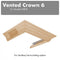 Vented Crown Molding Profile 6 for Wall Mount Range Hood